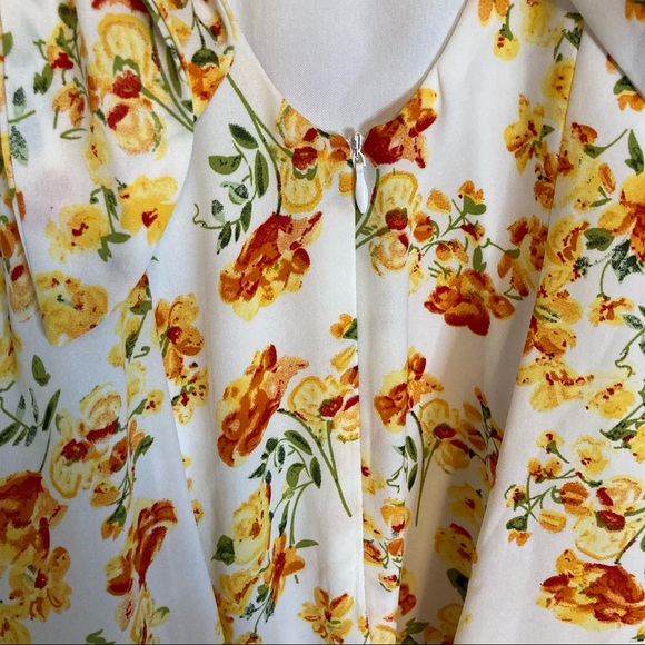 Lulu’s Day Date White Floral Print Tie Back Dress - Picture 9 of 12